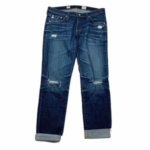 AG Stilt Jeans Size 8/29 Low Rise Cigarette Leg Distressed Adriano Goldschmied